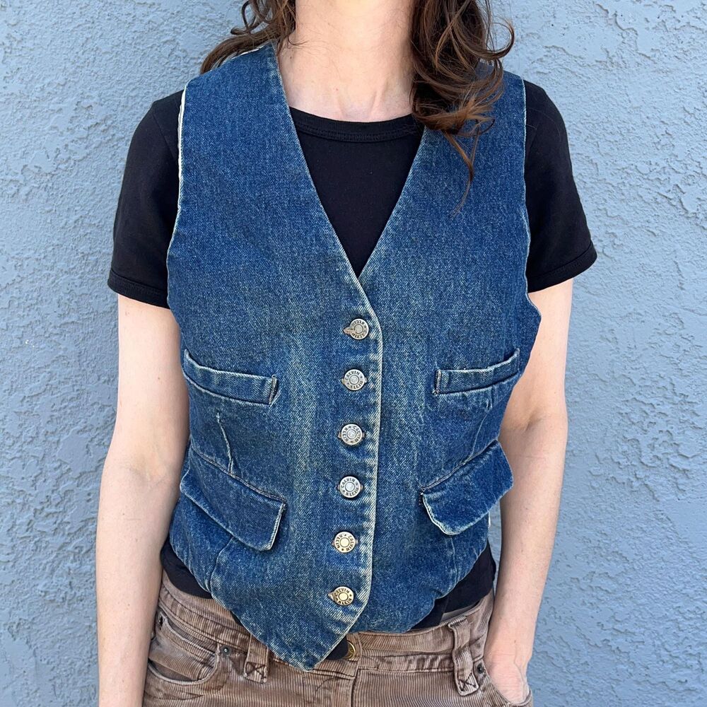 Calvin Klein Denim Vest Size small vintage designer clothing